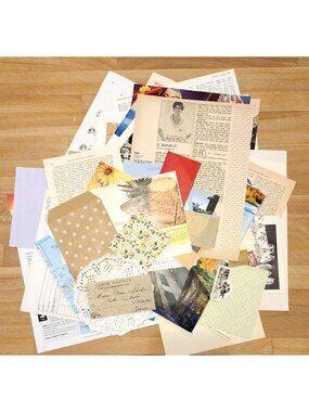75 + Piece Ephemera Lot Junk Journal Kit Scrapbooking Paper Supplies Mixed